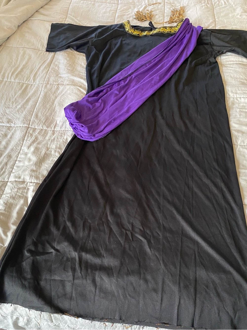 Black Nightgown with Purple Sash - Men’s Custom